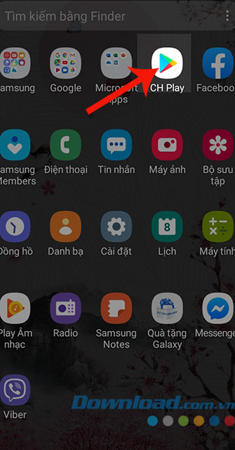 Mở ứng dụng CH Play