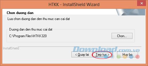 Chọn thư mục cài đặt HTKK