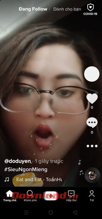 Video đã được đăng lên TikTok