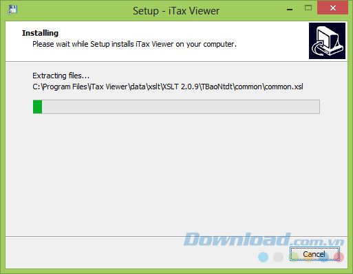 Quá trình cài đặt iTaxViewer