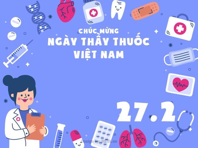 Thiệp đẹp chúc mừng Ngày Thầy thuốc Việt Nam 27/2