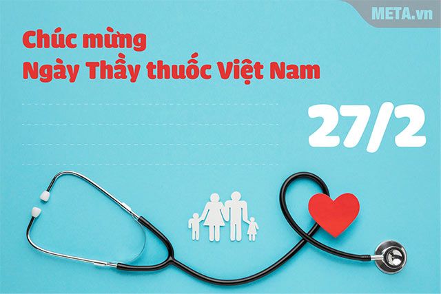 Tạo thiệp chúc mừng Ngày Thầy thuốc Việt Nam