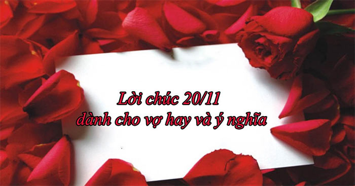 Lời chúc 20/11 cho người vợ