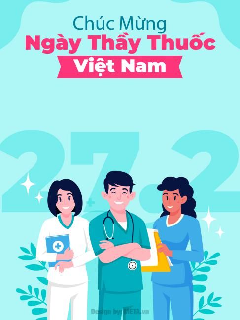 Thiệp Ngày Thầy thuốc Việt Nam 27/2