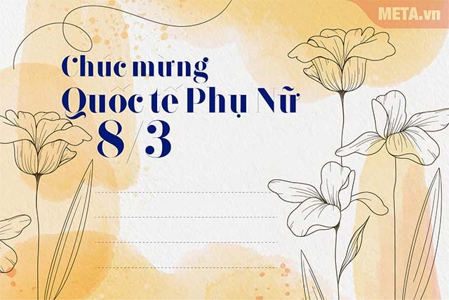 Tải mẫu thiệp chúc mừng 8/3 dành cho đồng nghiệp nữ