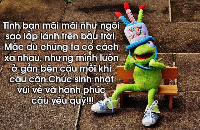 Lời chúc sinh nhật bạn thân được thể hiện qua hình ảnh