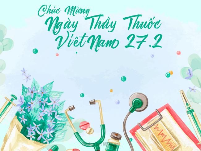 Thiệp chúc mừng Ngày Thầy thuốc Việt Nam 27/2