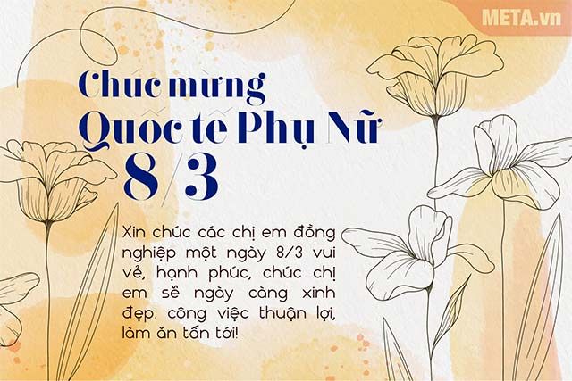 Thiệp chúc mừng 8/3 của Mytour dành cho đồng nghiệp nữ