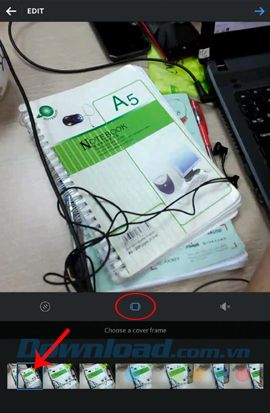 Chọn hình ảnh đại diện cho video trên Instagram