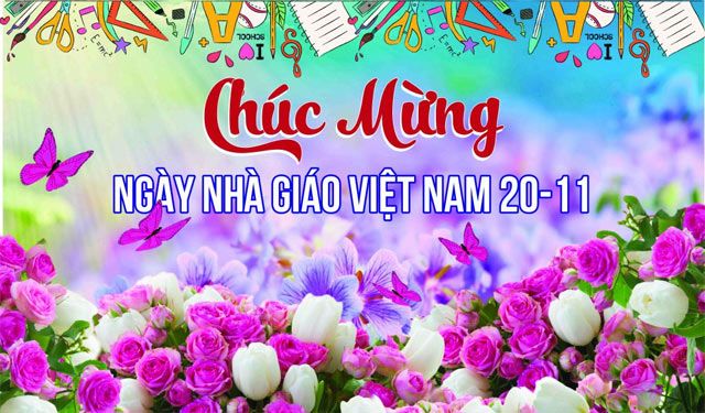 Phông chúc mừng ngày 20/11 đẹp mắt