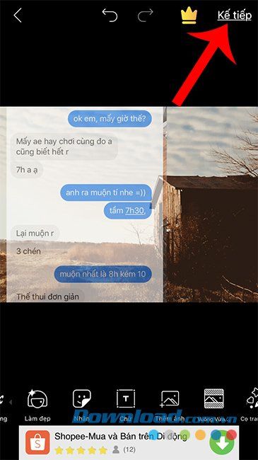 Chọn Tiếp tục