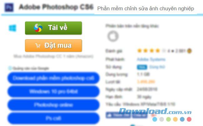 Tải phần mềm CS6