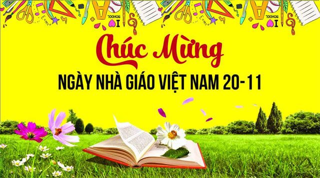 Mẫu phông chúc mừng cho ngày Nhà giáo Việt Nam