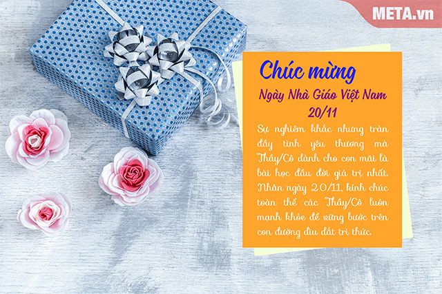 Thiệp chúc mừng Ngày Nhà giáo Việt Nam 20/11 với thiết kế đẹp