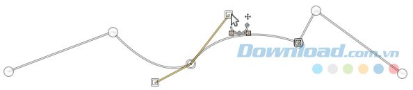 Sử dụng các nút giữ để điều chỉnh đường