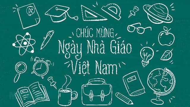 Hình nền đơn giản chúc mừng ngày Nhà giáo Việt Nam