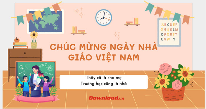 Mẫu PowerPoint Đố vui về ngày Nhà giáo Việt Nam 20/11