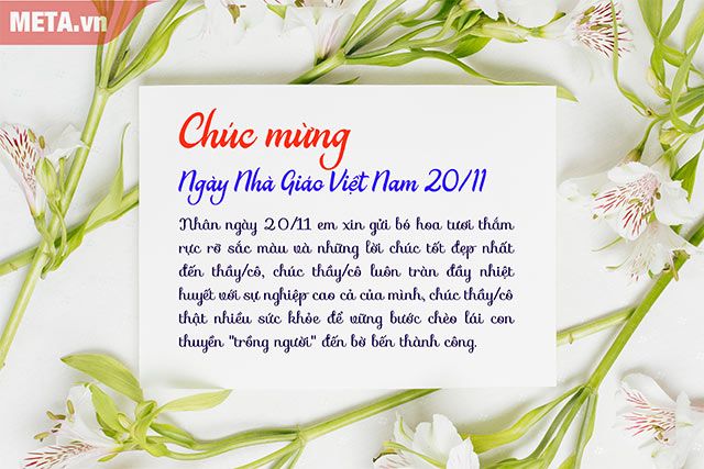 Chia sẻ lời chúc nhân Ngày Nhà giáo Việt Nam 20/11