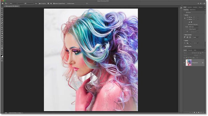 Hình ảnh sau khi được Photoshop cắt bỏ phần thừa