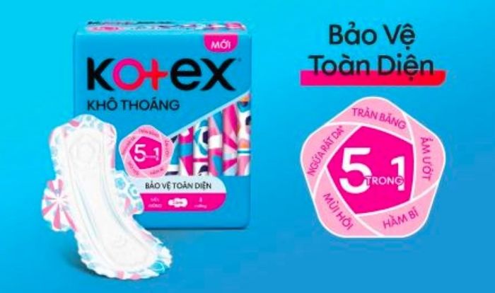 Băng vệ sinh ban ngày Kotex Khô Thoáng chống tràn có cánh 16 miếng