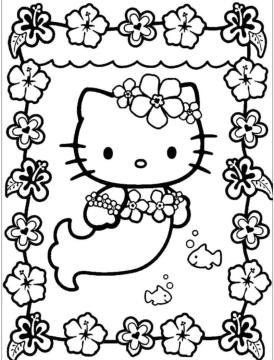 bức tranh tô màu chú mèo Hello Kitty 26*540871