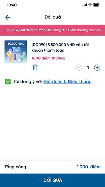 Hướng dẫn đổi điểm tích lũy Vietinbank 11*412826