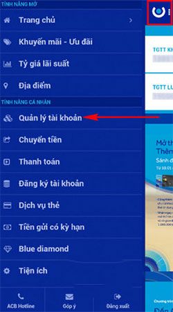 Quản lý tài khoản ngân hàng ACB