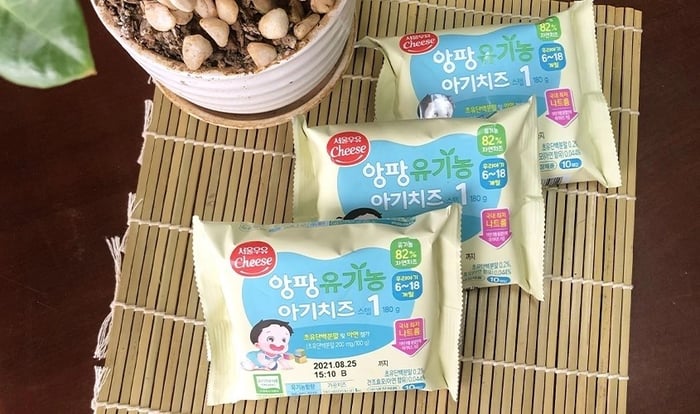 Phô mai hữu cơ không muối Seoul Milk Step số 1, 180g (10 lát)