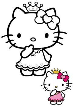 bức tranh tô màu chú mèo Hello Kitty 25*540860