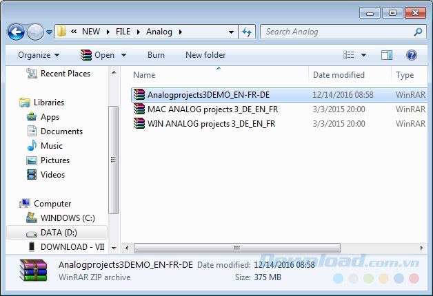 Nhận thêm 2 file nén