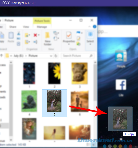Sao chép ảnh vào Nox App Player