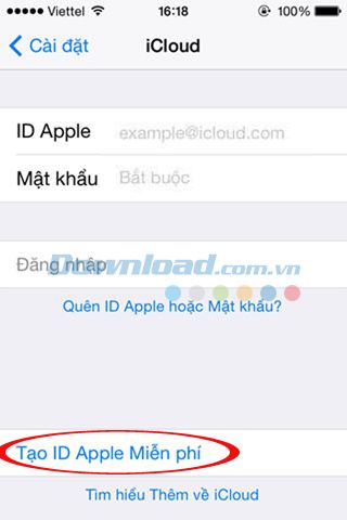 Hướng dẫn tạo tài khoản iCloud, Apple ID miễn phí