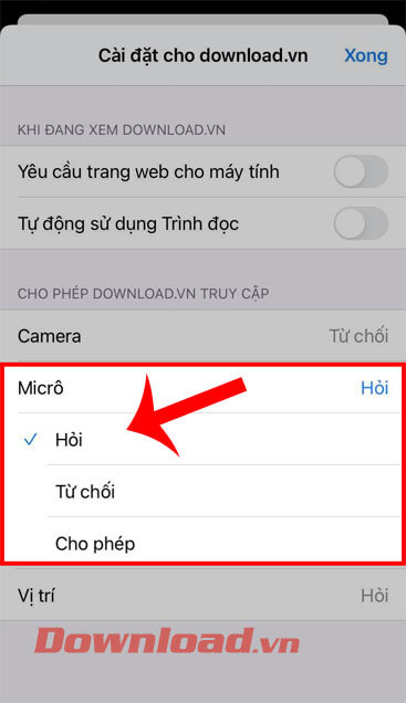 Quyền truy cập Micrô