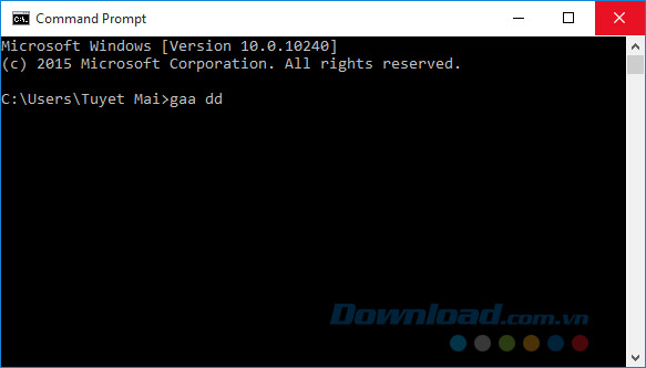 Giao diện của Command Prompt