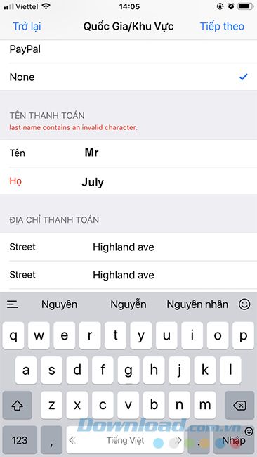 ID App Store đã được thay đổi thành công