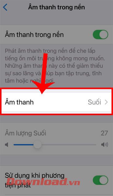 Bấm vào <em>Âm thanh</em>.