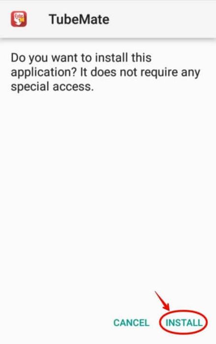 Phân quyền cho TubeMate trên Android