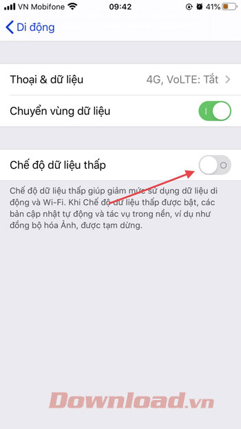 Chế độ tiết kiệm dữ liệu