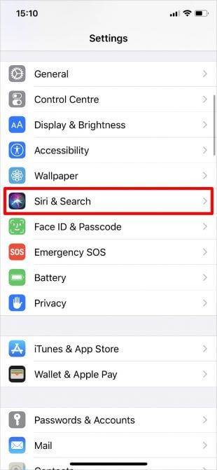 Thiết lập Siri