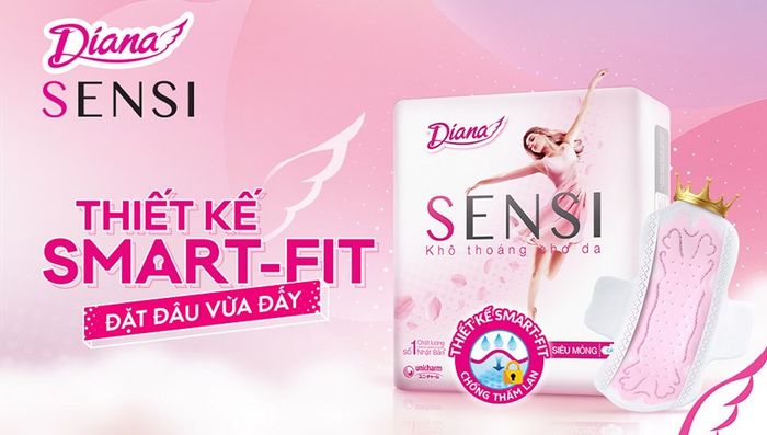 Diana Sensi siêu thấm siêu mỏng với cánh, gói 20 miếng