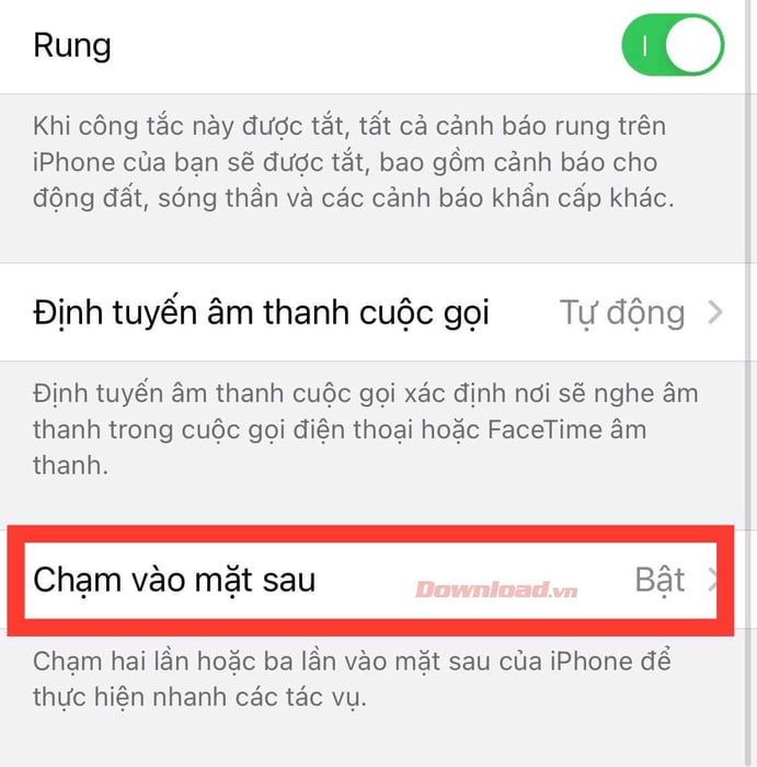 Back Tap trên iOS 14