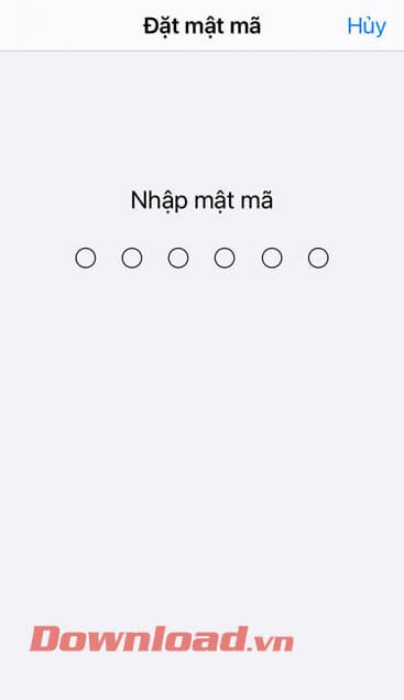 Thiết lập mật khẩu 