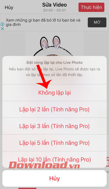 Chọn Không lặp lại