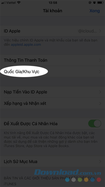 Chọn Quốc gia/Khu vực