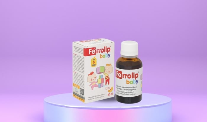 Siro Ferrolip Baby giúp giảm nguy cơ thiếu máu do thiếu sắt, dung tích 30 ml (phù hợp cho trẻ từ 0 tháng tuổi)