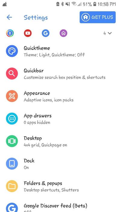 Giao diện của Action Launcher