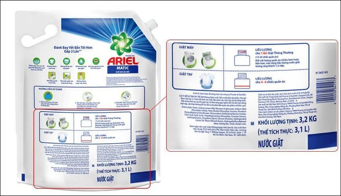 Nước giặt Ariel Matic khử mùi ẩm mốc, mang lại hương thơm tươi mới, dung tích 3.1 lít