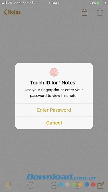 Sử dụng tính năng Touch ID