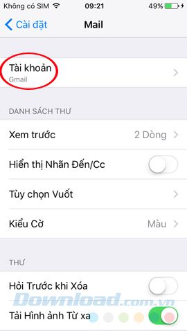 Tài khoản Email