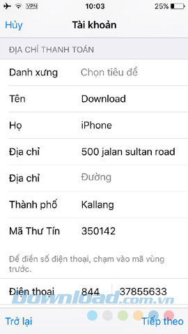 Chuyển sang App Store quốc tế